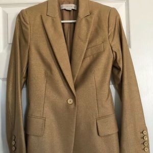 STELLA MCCARTNEY Beige/Brown Wool Blazer Size small